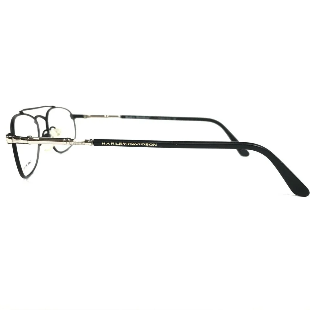 Vintage Harley Davidson Eyeglasses Frames 37 MBLK Matte Black Silver 51-20-140